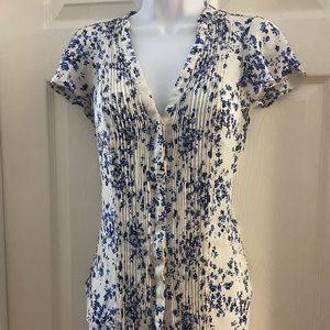 H&M floral button down blouse